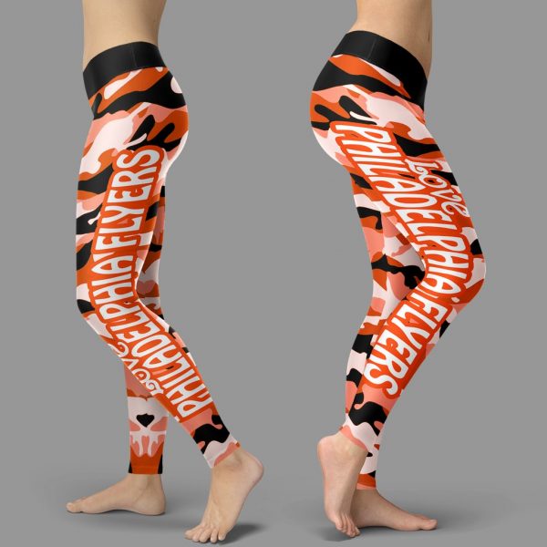 Camo Sporty Trending Fashion Fabulous Philadelphia Flyers Leggings