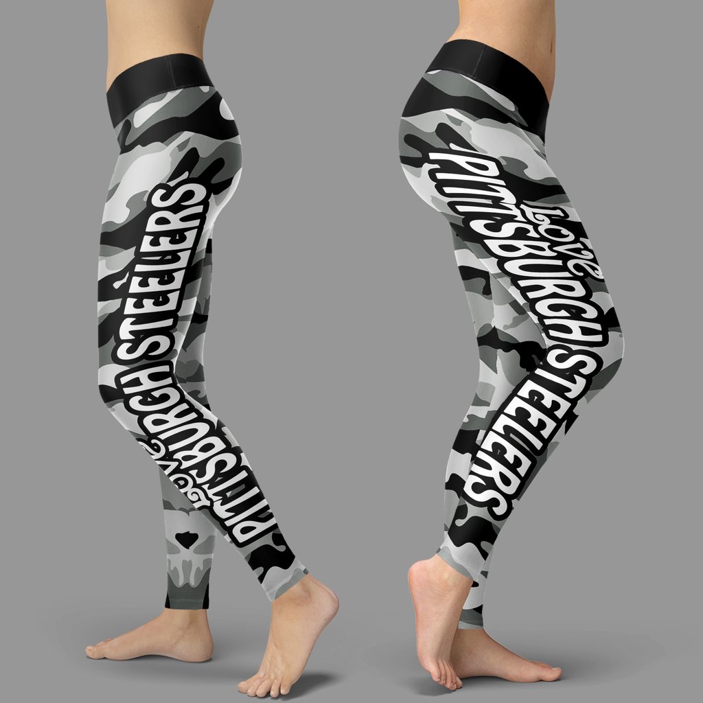 Camo Sporty Trending Fashion Fabulous Pittsburgh Steelers Leggings Camo Sporty Trending Fashion Fabulous Pittsburgh Steelers Leggings