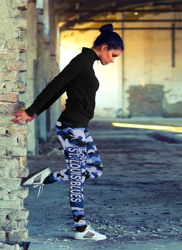 Camo Sporty Trending Fashion Fabulous St. Louis Blues Leggings
