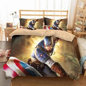 Captain America 2 Duvet Cover and Pillowcase Set Bedding Set