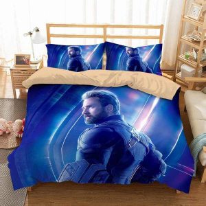 Captain America Avengers Infinity War Duvet Cover and Pillowcase Set Bedding Set