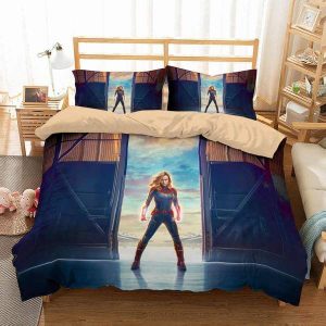 Captain Marvel 3 Duvet Cover and Pillowcase Set Bedding Set 473