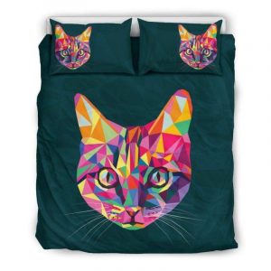 Cat In Pop Art Colors Duvet Cover and Pillowcase Set Bedding Set