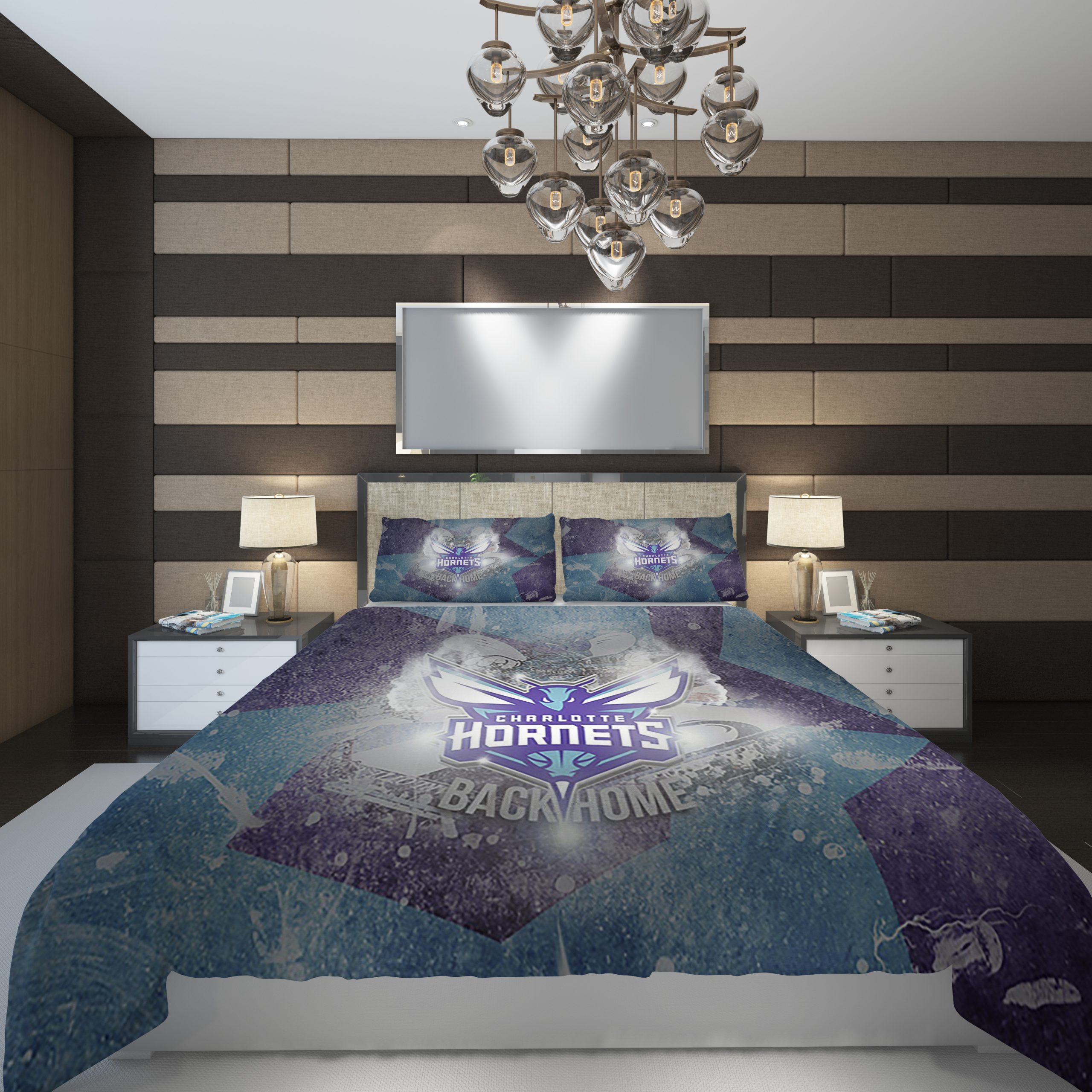 Charlotte Hornets 1 NBA Basketball ize Duvet Cover and Pillowcase Set Bedding Set Charlotte Hornets 1 NBA Basketball ize Duvet Cover and Pillowcase Set Bedding Set