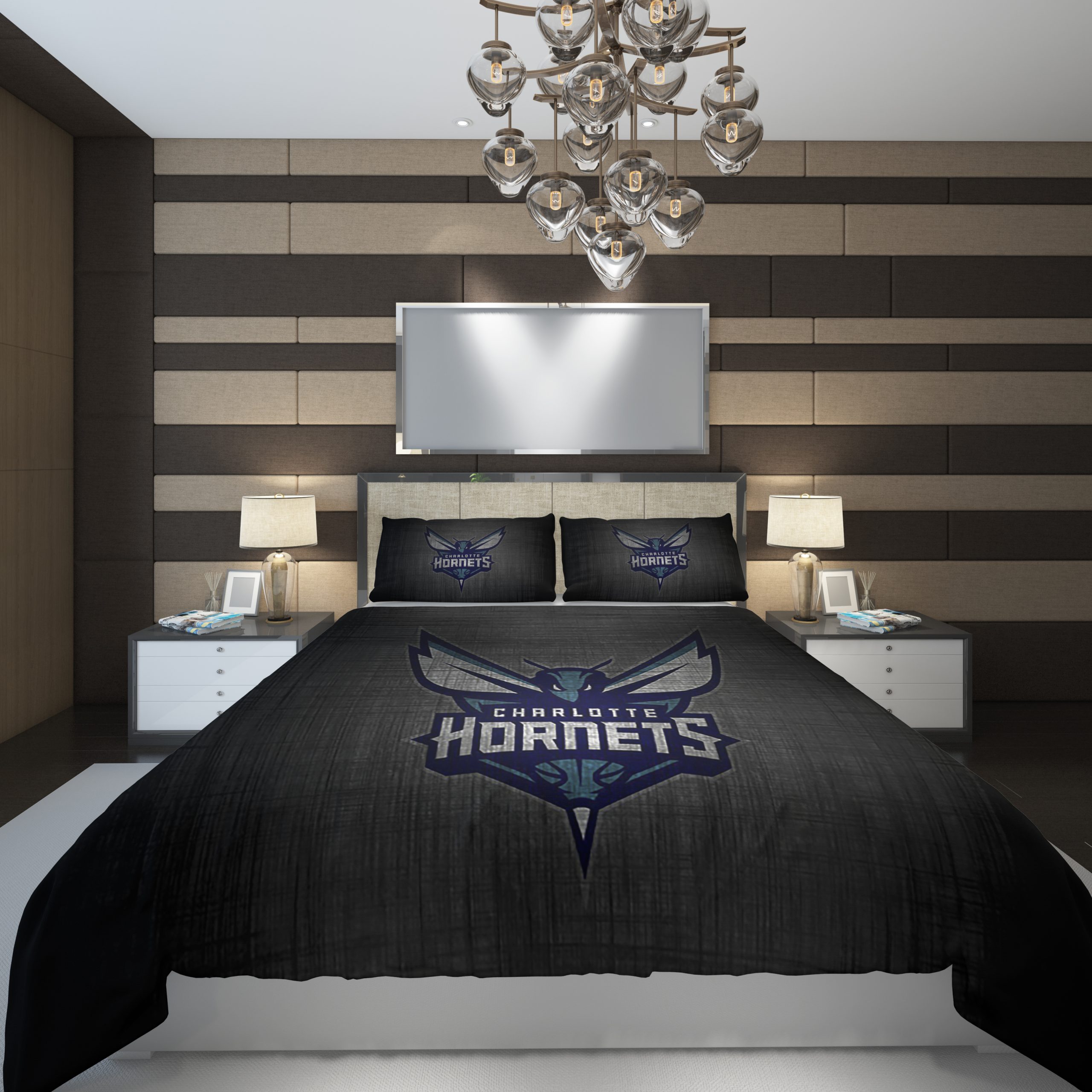 Charlotte Hornets 2 NBA Basketball ize Duvet Cover and Pillowcase Set Bedding Set Charlotte Hornets 2 NBA Basketball ize Duvet Cover and Pillowcase Set Bedding Set