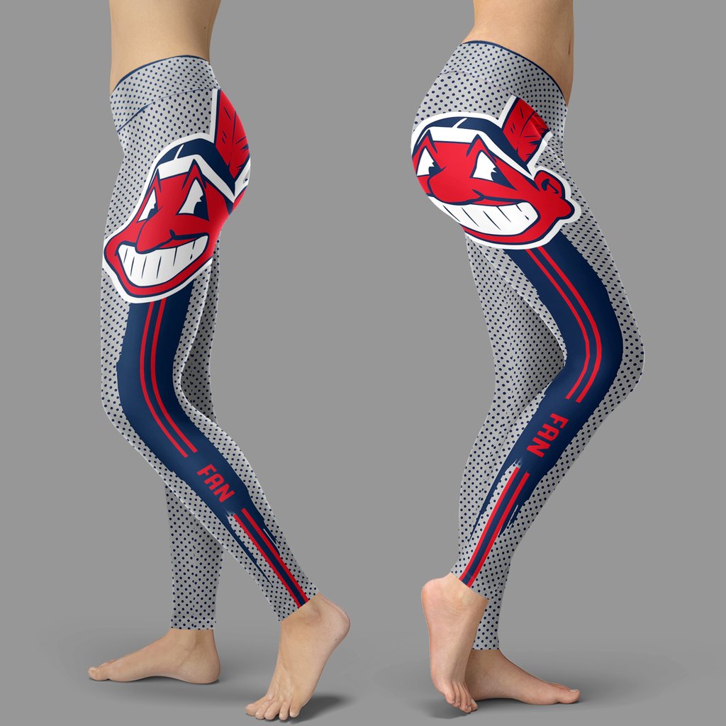 Charming-Lovely-Little-Dots-Along-Body-Cleveland-Indians-Leggings-1
