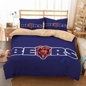 Chicago Bears Duvet Cover and Pillowcase Set Bedding Set 589
