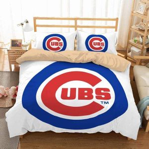 Chicago Cubs 2 Duvet Cover and Pillowcase Set Bedding Set