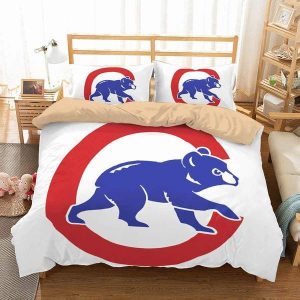 Chicago Cubs 3 Duvet Cover and Pillowcase Set Bedding Set