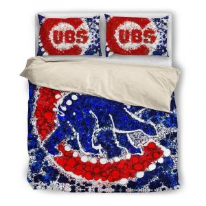 Chicago Cubs Duvet Cover and Pillowcase Set Bedding Set 156