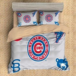 Chicago Cubs Duvet Cover and Pillowcase Set Bedding Set 587