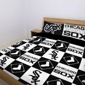 Chicago White Sox Duvet Cover and Pillowcase Set Bedding Set 1008