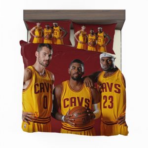 Cleveland Cavaliers Kyrie Irving Kevin Love Lebron James Duvet Cover and Pillowcase Set Bedding Set