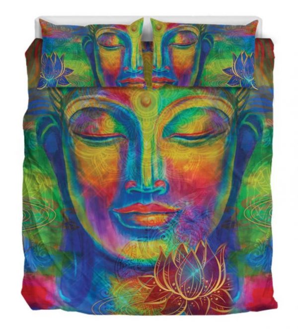 Colorful Buddha Duver Duvet Cover and Pillowcase Set Bedding Set