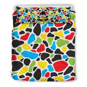 Colorful Cow Print Duvet Cover and Pillowcase Set Bedding Set