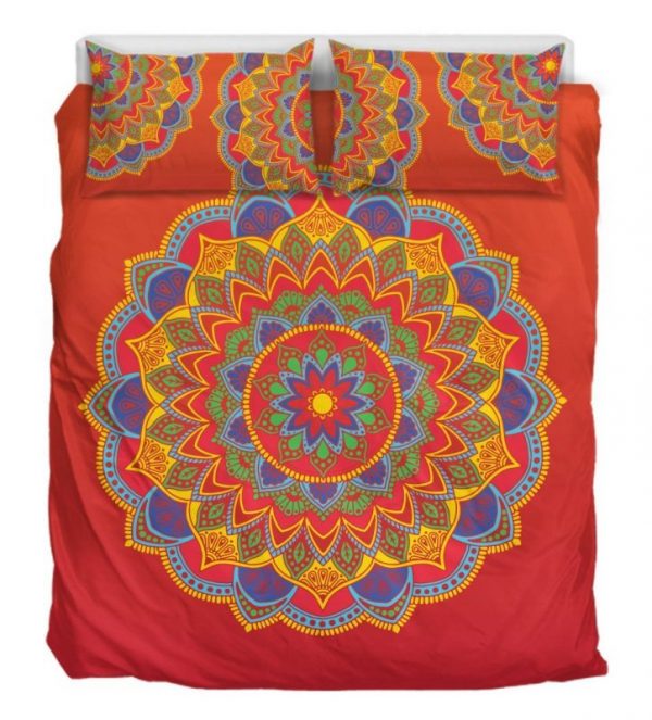 Colorful Mandala Duver Duvet Cover and Pillowcase Set Bedding Set