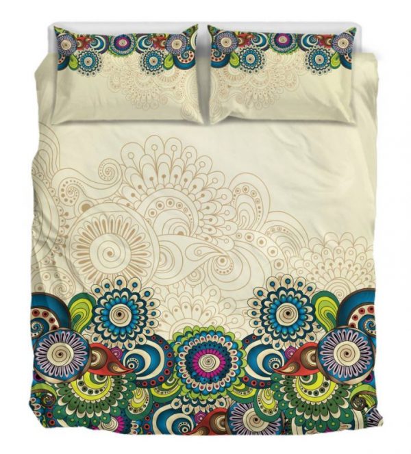Colorful Mandala Sand Duver Duvet Cover and Pillowcase Set Bedding Set