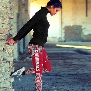 Colorful Summer With Wave Ball State Cardinals Leggings