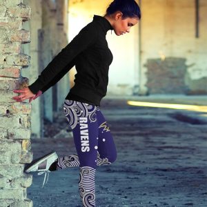 Colorful Summer With Wave Baltimore Ravens Leggings