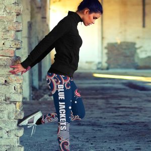 Colorful Summer With Wave Columbus Blue Jackets Leggings