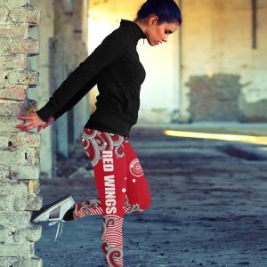 Colorful Summer With Wave Detroit Red Wings Leggings