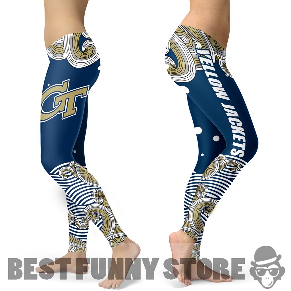 Colorful-Summer-With-Wave-Georgia-Tech-Yellow-Jackets-Leggings-1
