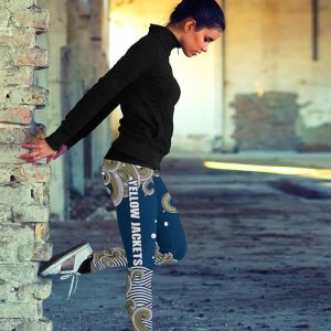 Colorful Summer With Wave Georgia Tech Yellow Jackets Leggings