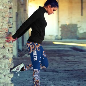 Colorful Summer With Wave New York Mets Leggings