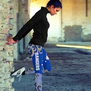 Colorful Summer With Wave New York Rangers Leggings