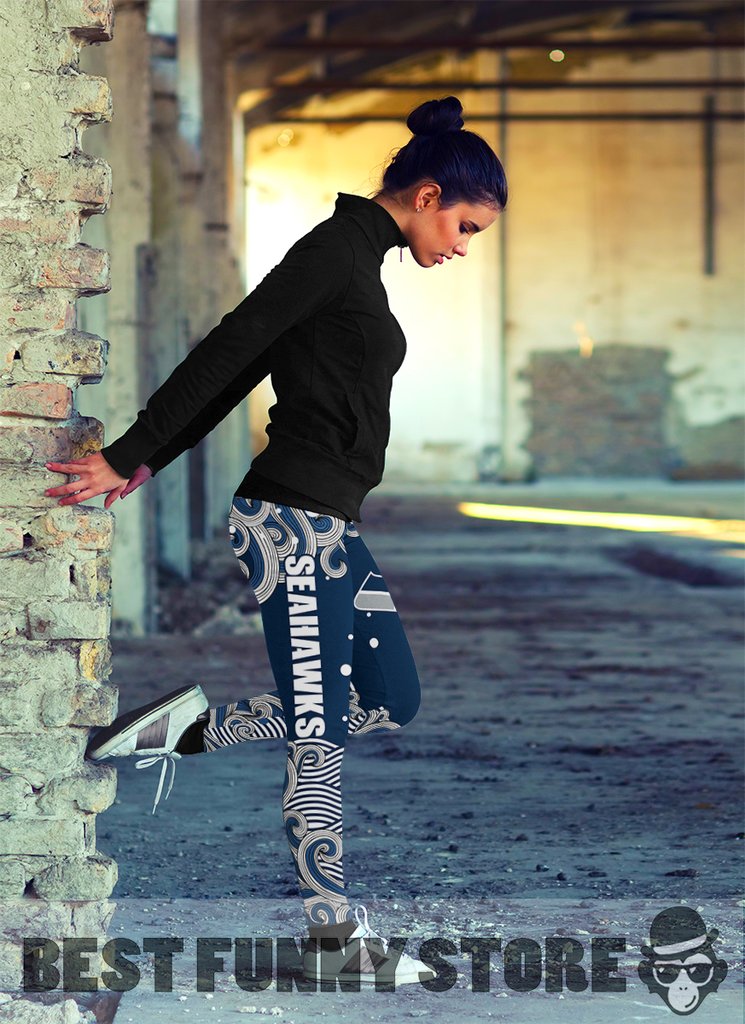 Colorful Summer With Wave Seattle Seahawks Leggings Colorful Summer With Wave Seattle Seahawks Leggings