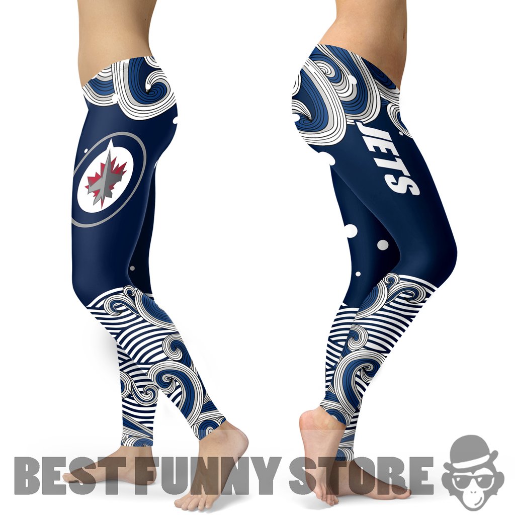 Colorful Summer With Wave Winnipeg Jets Leggings Colorful Summer With Wave Winnipeg Jets Leggings