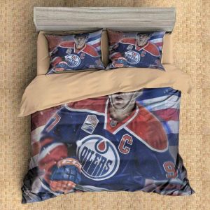Connor Mcdavid Edmonton Oilers Duvet Cover and Pillowcase Set Bedding Set