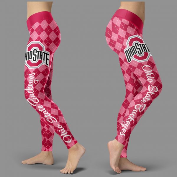 Cosy Seamless Border Wonderful Ohio State Buckeyes Leggings