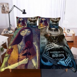 Couple Nightmare Before Christmas Duvet Cover and Pillowcase Set Bedding Set 360