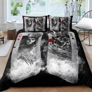 Couple Sugar Skull s Duvet Cover and Pillowcase Set Bedding Set