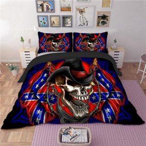 Cowboy Sugar Skull Duvet Cover and Pillowcase Set Bedding Set