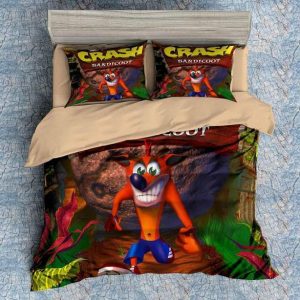Crash Bandicoot Duvet Cover and Pillowcase Set Bedding Set