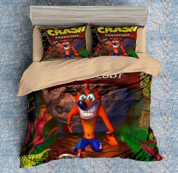 Crash Bandicoot Duvet Cover and Pillowcase Set Bedding Set Crash Bandicoot Duvet Cover and Pillowcase Set Bedding Set