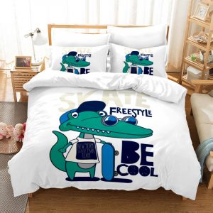 Crocodile Free Style Be Cool Duvet Cover and Pillowcase Set Bedding Set