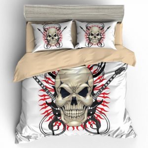 Crossed Guitars Duvet Cover and Pillowcase Set Bedding Set