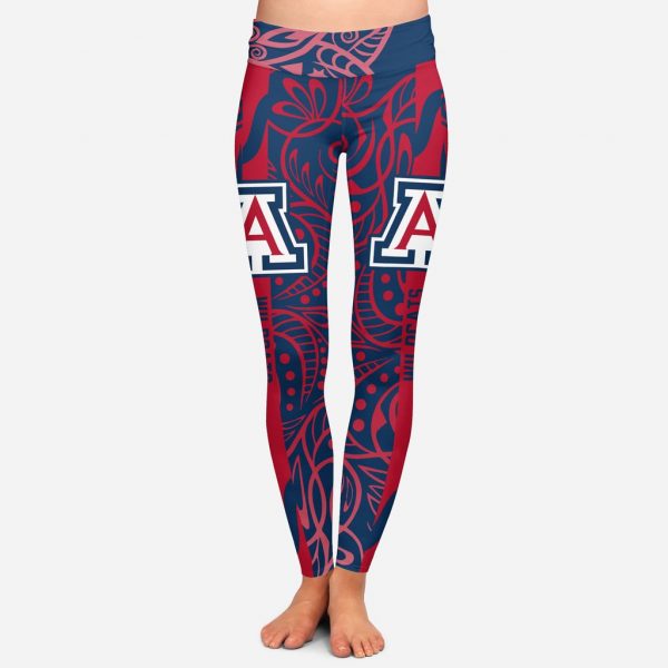 Curly Line Charming Daily Fashion Arizona Wildcats Leggings