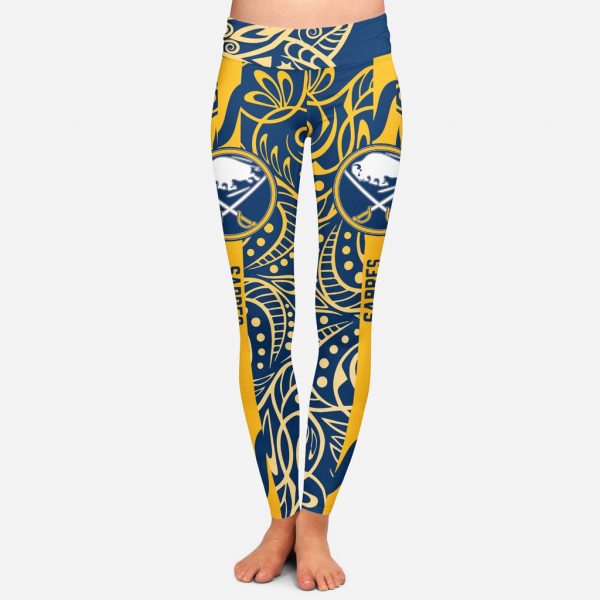 Curly Line Charming Daily Fashion Buffalo Sabres Leggings