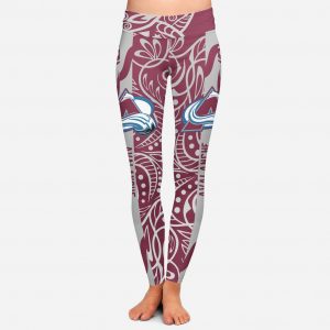 Curly Line Charming Daily Fashion Colorado Avalanche Leggings
