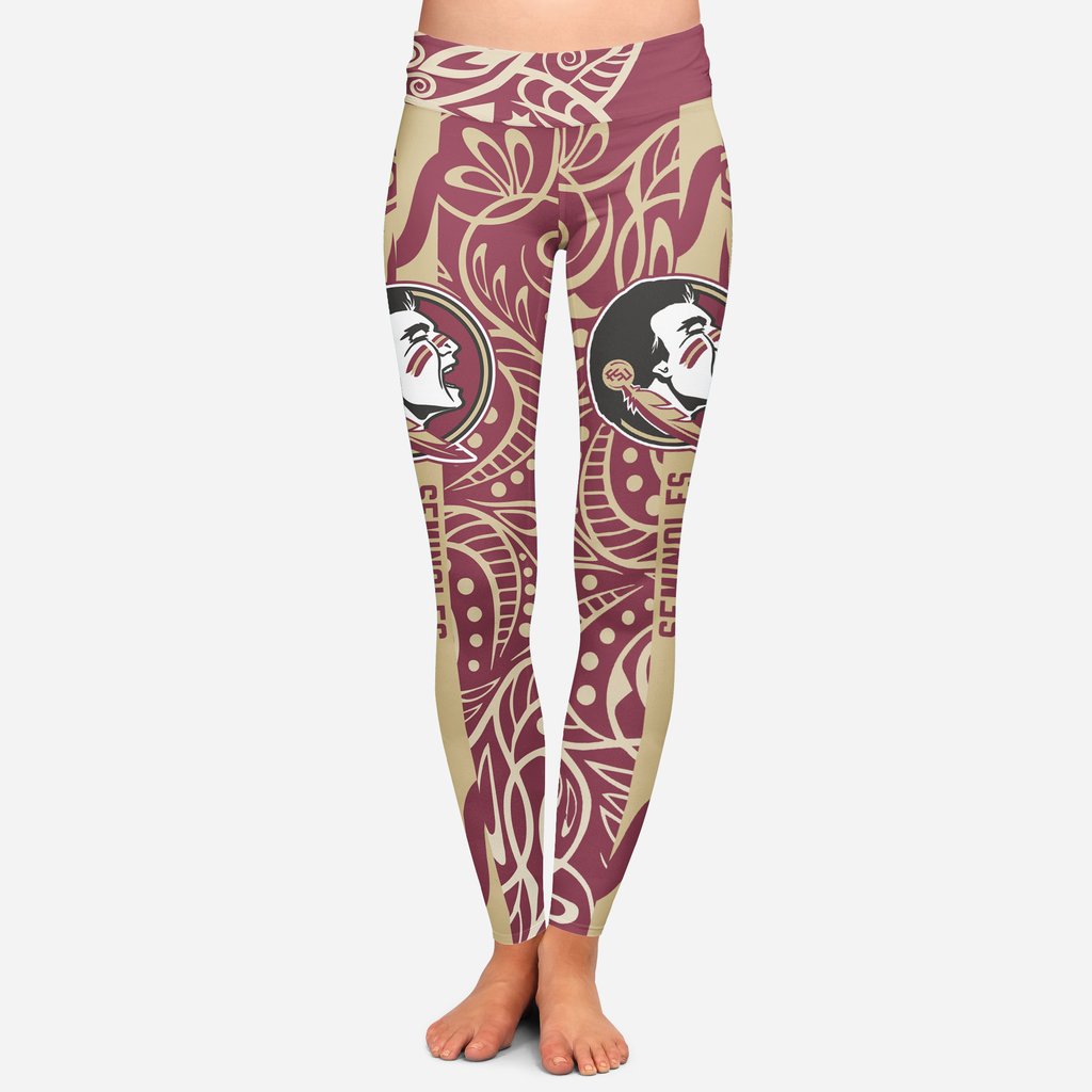 Curly Line Charming Daily Fashion Florida State Seminoles Leggings Curly Line Charming Daily Fashion Florida State Seminoles Leggings