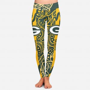 Curly Line Charming Daily Fashion Green Bay Packers Leggings