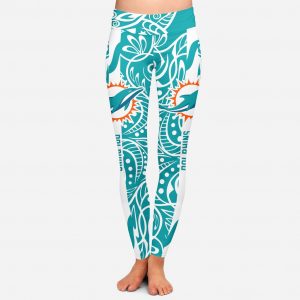 Curly Line Charming Daily Fashion Miami Dolphins Leggings