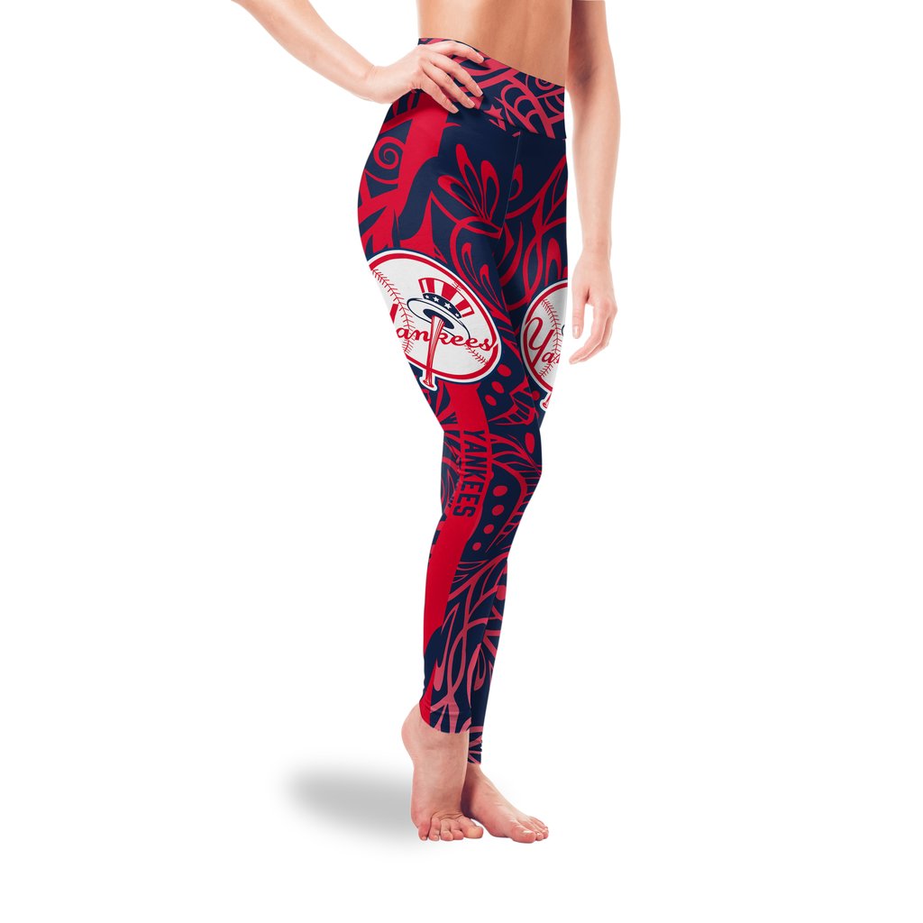 Curly-Line-Charming-Daily-Fashion-New-York-Yankees-Leggings-1