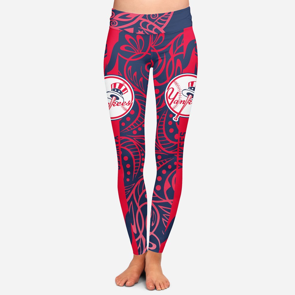 Curly Line Charming Daily Fashion New York Yankees Leggings Curly Line Charming Daily Fashion New York Yankees Leggings