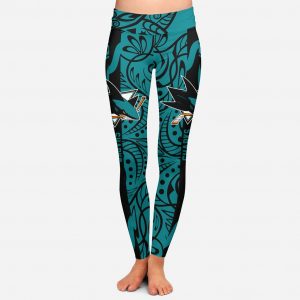 Curly Line Charming Daily Fashion San Jose Sharks Leggings