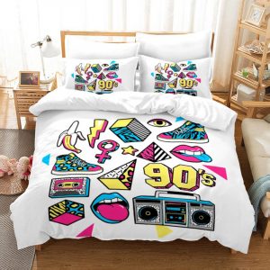 Cute 90 Duvet Cover and Pillowcase Set Bedding Set